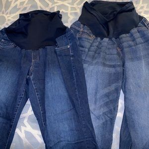 Lot of 2 Indigo Blue Plus Size Maternity Jeans 2xl